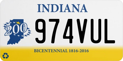 IN license plate 974VUL