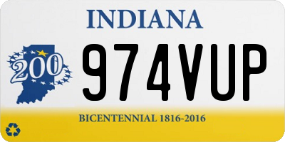 IN license plate 974VUP