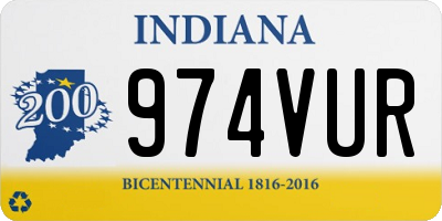 IN license plate 974VUR