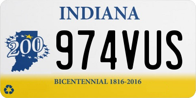 IN license plate 974VUS