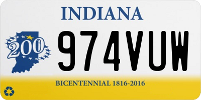 IN license plate 974VUW