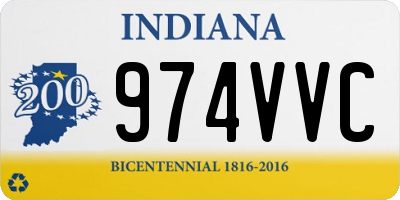 IN license plate 974VVC