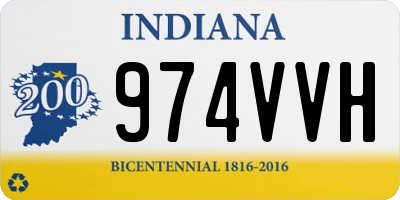 IN license plate 974VVH