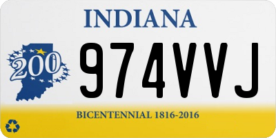 IN license plate 974VVJ