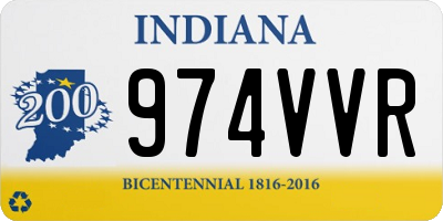 IN license plate 974VVR