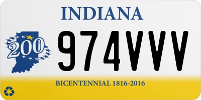 IN license plate 974VVV