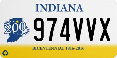 IN license plate 974VVX