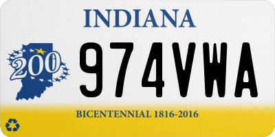 IN license plate 974VWA
