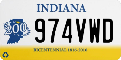 IN license plate 974VWD