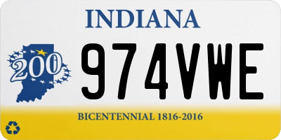 IN license plate 974VWE