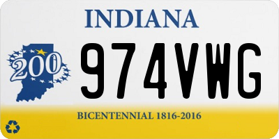IN license plate 974VWG