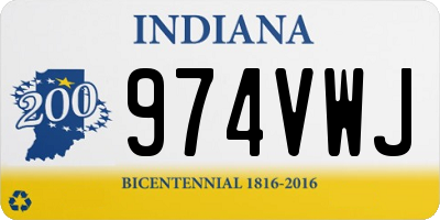 IN license plate 974VWJ