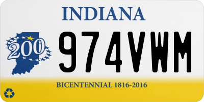 IN license plate 974VWM