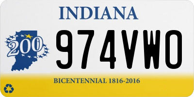 IN license plate 974VWO