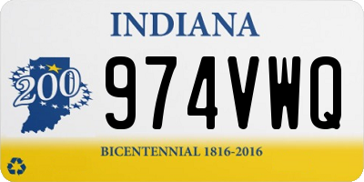 IN license plate 974VWQ