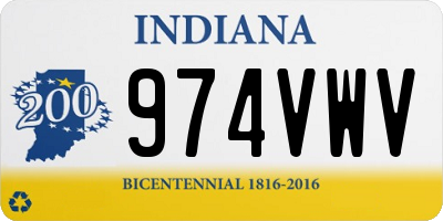 IN license plate 974VWV