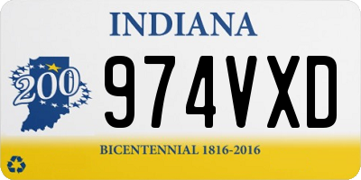 IN license plate 974VXD