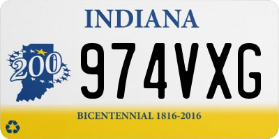 IN license plate 974VXG