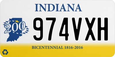 IN license plate 974VXH