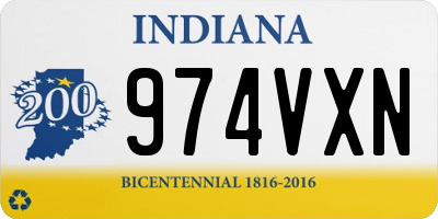 IN license plate 974VXN