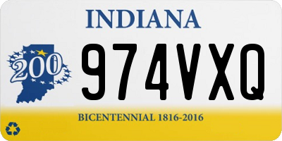 IN license plate 974VXQ