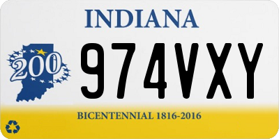 IN license plate 974VXY