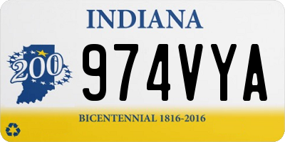 IN license plate 974VYA