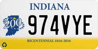 IN license plate 974VYE