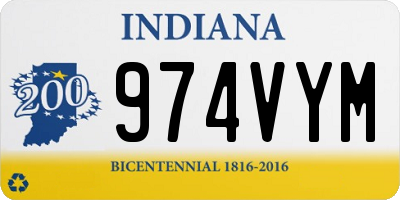 IN license plate 974VYM