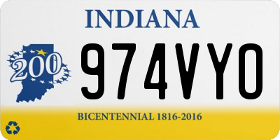 IN license plate 974VYO