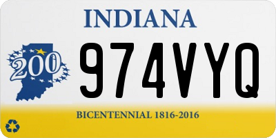 IN license plate 974VYQ