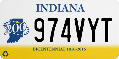 IN license plate 974VYT