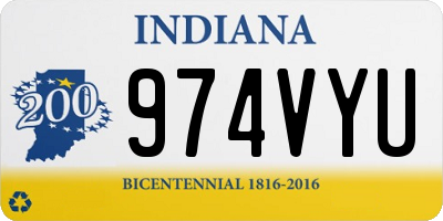 IN license plate 974VYU