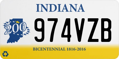 IN license plate 974VZB