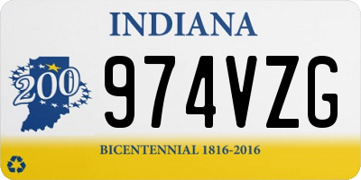IN license plate 974VZG