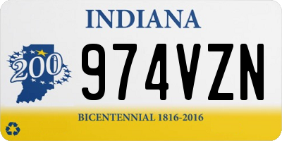 IN license plate 974VZN