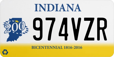 IN license plate 974VZR