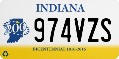 IN license plate 974VZS