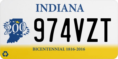 IN license plate 974VZT