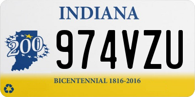 IN license plate 974VZU