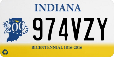 IN license plate 974VZY
