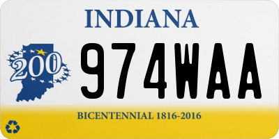 IN license plate 974WAA