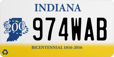IN license plate 974WAB