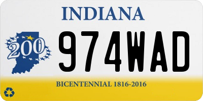 IN license plate 974WAD