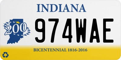 IN license plate 974WAE