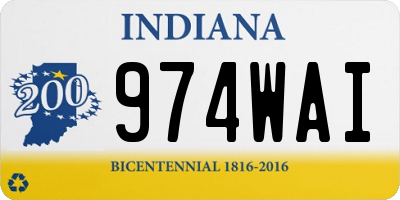 IN license plate 974WAI