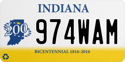 IN license plate 974WAM