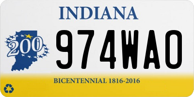 IN license plate 974WAO