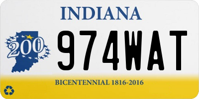 IN license plate 974WAT