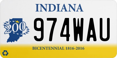 IN license plate 974WAU